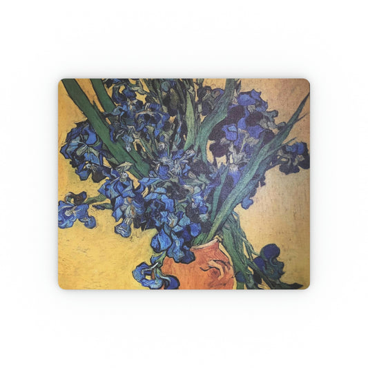 Rectangular Mouse Pad Blue Flowers in Vase