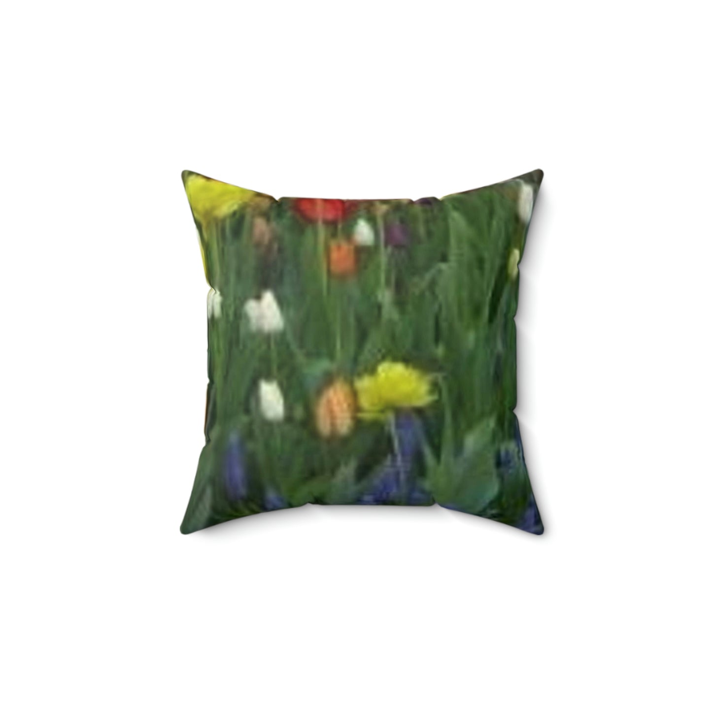 Spun Polyester Square Pillow Tulips in Chicago